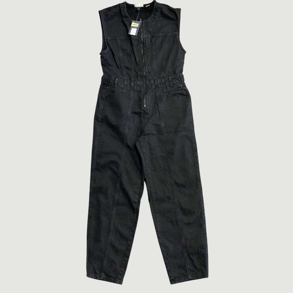Universal Thread Women's 12 Sleeveless Denim Jumpsuit  Black N0800 - Picture 4 of 11